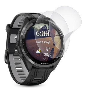 �y�A���`�O���A �t�B���� 2���Z�b�g�z�Ή� GARMIN(�K�[�~��) Forerunner 965 �ی�t�B���� �� TPU�f�� for Forerunner 965�ی�t�B���� �\��t���ȒP/�S�ʕی�/�C�A�Ȃ�/�w��h�~/�X�N���b�`�h�~/����