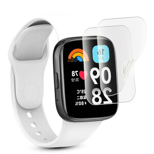 �y�A���`�O���A �t�B���� 2���Z�b�g�z�Ή� Redmi Watch 3 Active �ی�t�B���� �� TPU�f�� for Redmi Watch3Active�ی�t�B���� �\��t���ȒP/�S�ʕی�/�C�A�Ȃ�/�w��h�~/�X�N���b�`�h�~/�����ɂ��� for