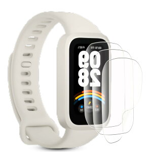 �y3���Z�b�g�zFor Xiaomi Smart Band 9 Active 1.47�C���` �p �t�B���� �_�炩��TPU�� 3D�S�ʕی� ���� �C�A���X �L�Y�C�� �����ߗ� �X�N���b�`�h�~ �ی�t�B���� �����C��/�C�A�[��/�����^0.15mm For �V��