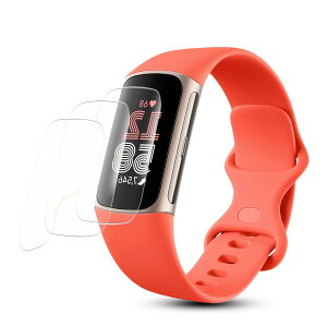 �y3���Z�b�g�zFor Charge5 / Fitbit Charge6 �p �t�B���� �_�炩��TPU�� 3D�S�ʕی� ���� �C�A���X �L�Y�C�� �����ߗ� �X�N���b�`�h�~ �ی�t�B���� �����C��/�C�A�[��/�����^0.15mm For Fitbit Charge 6 �p ��