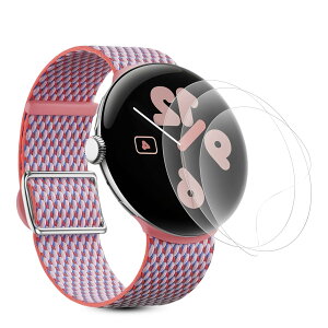 �y3���Z�b�g�zFor Google Pixel Watch 3/2/1 41mm�p �p �t�B���� �_�炩��TPU�� 3D�S�ʕی� ���� �C�A���X �L�Y�C�� �����ߗ� �X�N���b�`�h�~ �ی�t�B���� �����C��/�C�A�[��/�����^0.15mm For Google Pixel Wa
