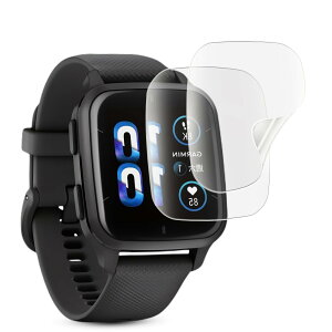 �y�A���`�O���A 2������z�Ή� �K�[�~�� (Garmin) Venu Sq 2 / Venu Sq 2 Music�p �ی�t�B���� �ȖʑΉ� 3D�S�ʕی�t�B���� ���˖h�~ �ڂɗD���� ��p �A���`�O���A �t�B���� �_�炩��TPU�f�� Venu Sq 2 M