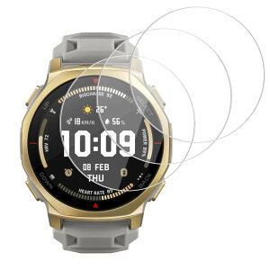 �y3���Z�b�g�zFor Amazfit T-Rex 3 Pro 44mm �K���X�t�B���� �ی�t�B���� �yMoahsiuny�z���{���Ɏq�� ���d�x9H �C�A�h�~ �h�w�� �ϏՌ� ��U�h�~ �\��t���ȒP ��ʑN�₩ �����z��