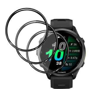 �y3���Z�b�g�zFor GARMIN Forerunner 970 / 570 47mm 1.4�C���` �t�B���� �ی�t�B���� �yMoahsiuny�zPMMA+PC�������f�� ���d�x 3D�Ȗ� �����ߗ� �h�w�� �ϏՌ� ��ʑN�₩ �\��t���ȒP
