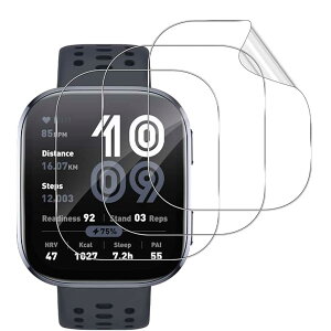 �y3���Z�b�g�zFor Amazfit Bip 6 ��ʃT�C�Y1.97�C���` �t�B���� �ی�t�B���� �yMoahsiuny�z�_�炩�� TPU�� 3D �����ߗ� �h�w�� �ϏՌ� ��ʑN�₩ �\��t���ȒP