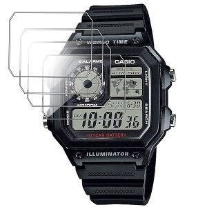 �y4������zFor CASIO AE-1200WH-1AV �ی�t�B����3D�ȖʃJ�o�[ TPU�f�� �S�ʕی� ��ʕی�V�[�g ����0.3mm ���˒ጸ �w��ጸ ������ �����ߗ� CASIO AE-1200WH-1AV �t�B����