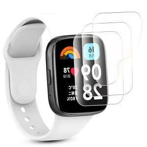 �y3���Z�b�g�zFor Redmi Watch 3 Active �t�B���� for Redmi Watch3Active �ی�t�B���� TPU���E���𕂂��Ȃ��E�����ߗ��E�����^�E�w��h�~�E��ʑN�₩�����ׁE�\��t���ȒP for Redmi Watch3Active �Ή�
