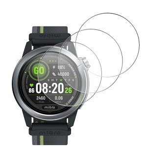 �y3���Z�b�g�zFor Mibro GS Active2 1.32�C���` �K���X�t�B���� �ی�t�B���� �yMoahsiuny�z���{���Ɏq�� ���d�x9H �C�A�h�~ �h�w�� �ϏՌ� ��U�h�~ �\��t���ȒP ��ʑN�₩ �����z��