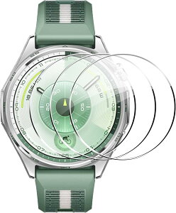 Gosento For HUAWEI WATCH GT 6 46mm �t�B���� 1.47�C���`�y3���Z�b�g�z2.5D���E���h�G�b�W���H ���{���Ɏq�f��AGC �����ߗ� �����K���X�t�B���� �d�x9H HUAWEI WATCH GT 6 46mm �Ή�
