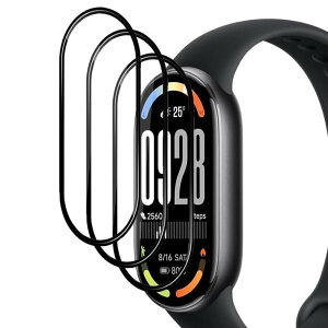 Gosento For Xiaomi Smart Band 10 �t�B���� �y3���Z�b�g�zPMMA+PC���f�� Xiaomi �X�}�[�g�o���h10 �S�ʕی�t�B���� ��U�h�~ �C�A�h�~ (�u���b�N)