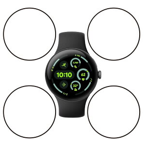 �u4���Z�b�g�vGoogle Pixel Watch 3/2/1 41mm �p�� �t�B���� �Y�f�@�� 3D�Ȗ� �X�}�[�g�E�H�b�` �ی�t�B���� �r���v Google Pixel Watch3 �p�� �X�}�[�g�E�H�b�`�ی�V�[�� ���v���h�t�B���� RCH-GPW3-HEB