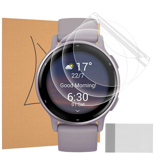 for GARMIN(�K�[�~��)vivoactive 6/5 �Ή��t���ی�t�B�����_�tpu �C�A�[�� �����x �����ߗ� �w��E����h�~ �ȒP�\��t���y�t�B����*3�z