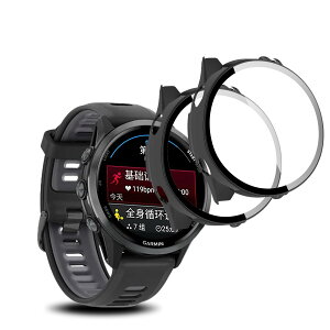 �y2���Z�b�g�zFor Garmin Forerunner 970 �P�[�X �J�o�[ �K���X�t�B���� ��̌^ Ubefuu �S�ʕی� �����ߗ� �����x�^�b�` �y�� �Ռ��z�� �w��h�~ �h���h�o�i�u���b�N*2�j