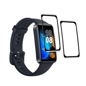 �y2���Z�b�g�z For HUAWEI Band 10/9/8 �t�B���� HUAWEI Band 10/HUAWEI Band 9/HUAWEI Band 8 �ی� �t�B���� �ȖʑΉ� �yKibnco�z PMMA+PC���f�� 3D �ϏՌ� ��U�h�~ �w��h�~ �����ߗ� �h�o �C�A�[�� �t�B����