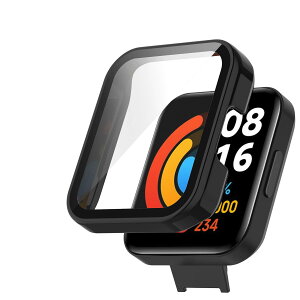 AiMaoo Xiaomi Redmi Watch 2 Lite �Ή� �P�[�X �����K���X�t�B���� �ی� �J�o�[ �d���|��PC�f�� ��̉� �ϐF�h�~ ���h�~ �ϏՌ� �S�ʃJ�o�[ �S�ʕی� �X�}�[�g�E�H�b�` Xiaomi Redmi Watch 2 Lite - �u���b�N