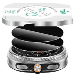 Suoman for Samsung Galaxy Watch 8 Classic 46mm�ی�t�B����(2���j�M�����N�V�[�E�H�b�`8 Classic 46mm�K���X�t�B���� �C��h�~�A�ω����A�h�w��̃K���X�t�B����-�`�����h�~