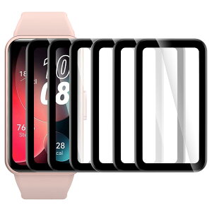 Bigqin HUAWEI Band 10/9/8 �Ή� �ی�t�B�����y6���Z�b�g�z�Ռ��z���X�N���[���v���e�N�^�[ �w��h�~�z�C���C�A�Ȃ��E�����ߗ��E3D�Ȗ� �t�B����