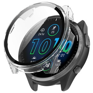 [Miimall]�y�K���X�t�C������̌^�P�[�X�z�Ή�Garmin Forerunner 965 �t�B���� �K�[�~�� Forerunner 965 ��̉��P�[�X �S�ʕی� �Ռ��z�� PC�ގ� ���h�~ �K�[�~�� 965 �J�o�[ �w��h�~ �C�A�h�~ �������i�N