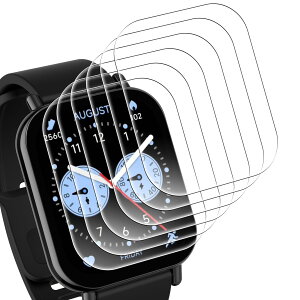 Bigqin Xiaomi Redmi Watch 5 Lite �Ή� �����K���X�t�B�����y6���Z�b�g�z9H�d�x �ϏՌ� �����x�^�b�` �����z�� �C�A�[�� �����ߗ� Redmi Watch 5 Lite �K�p �ی�t�B����