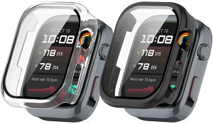 [2���Z�b�g] For HUAWEI WATCH D2 �P�[�X �ی�J�o�[ �K���X�t�C������̌^�P�[�X �yZENGZOUZ�z �ی�t�B���� PC�f��+���{���Ɏq�f�ދ����K���X �����ȒP �ϏՌ� �����ߗ� �w��h�~ ���h�~ HUAWEI WATCH D