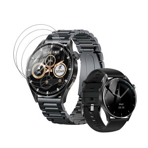 �y��2���� �zFOSMET QS40 �t�B���� �ی�t�B���� ��U�h�~ 24���Ԏ����C���Z�p �_�炩�� Smart Watch 1.43�C���` �t���ی�t�B�����y3������z