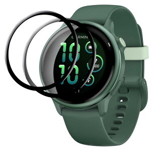 �yLAZIRO 2025New�zFor Garmin Vivoactive 6 �t�B����(2������)PET�����f�ނ̗̍p 3D�ȖʃG�b�W�t���J�o�[�t�B���� ���� �S�ʕی� �ώw�� ������ �����ߗ� ��U�h�~���� Garmin Vivoactive 6 �ی�t�B�����J�o