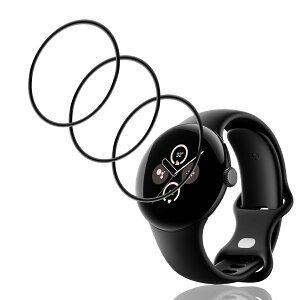 �y3���Z�b�g�z�p Google Pixel Watch 3 45mm �t�B���� �K���X�t�B���� PET������ �Y�f�@�� �p �O�[�O���s�N�Z�� Watch 3 45mm �t���ی�t�B���� �J�o�[ �L�Y�h�~ �ϏՌ� ��U�h�~ 24���Ԏ����C���Z�p �S