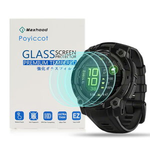 Poyiccot �Ή��K�[�~��(GARMIN) Instinct 3 �ی�t�B�����A3�� �Ή� Instinct 3 45mm Amoled/Solar �t�B���� �����K���X �ی�t�B���� �J�o�[ �d�x9H �C�A�[���t���ی�t�B����