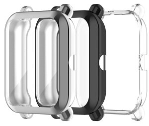 �X�N���[���v���e�N�^�[�P�[�X For Amazfit GTS 2 Mini/Bip U Pro �X�}�[�g�E�H�b�`�A�N�Z�T���[ TenCloud �J�o�[ ���h�~ �t���ی�J�o�[ GTS 2 Mini�p (�u���b�N+�O���[+�N���A)