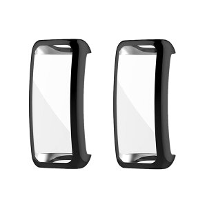 LICHIFIT Fitbit inspire3/inspire2�p�ی�P�[�X �J�o�[ PC�t���[�� �����K���X�t�B���� ��̌^ �X�}�[�g�E�H�b�`�J�o�[ �E���ȒP �ϏՌ� ���h�~�y�� ������� �A�N�Z�T���[ (�u���b�N�{�u���b�N)