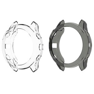 Fenix 6S Sapphire �P�[�X, Lamshaw �V���R�[�� �P�[�X + �K���X �t�B�����t�� (2���j�Ή� GARMIN(�K�[�~��) Fenix 6S / Fenix 6S Sapphire/Fenix 6S Pro (Fenix 6S Series, 2 ���Z�b�g-�u���b�N �P�[�X+���� �P�[�X)
