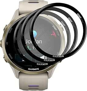 �y3������z For GARMIN Forerunner 970 �t�B���� Forerunner 970/570 47mm �ی� �t�B���� �ȖʑΉ� �yKibnco�z PMMA+PC���f�� 3D�ȖʃG�b�W �ϏՌ� ��U�h�~ �w��h�~ �����ߗ� �h�o �C�A�[�� �t�B����