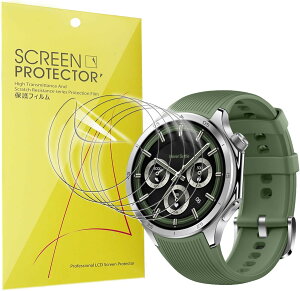 Lamshaw for OnePlus Watch 3 �X�}�[�g�E�H�b�` �ی�t�B����, [6���Z�b�g] TPU�f�� �ȒP�\�� �S�ʃJ�o�[ ����h�~ ���h�~ �\��ւ��\ OnePlus Watch 3�X�}�[�g�E�H�b�`�Ή�