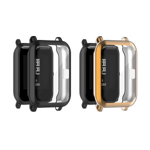 For Amazfit GTS 2 Mini/Bip U Pro/Bip S/Bip Lite/Bip 1S/Bip Lite 1s/Amazfit A1608 Watch �\�t�g���^���J���[TPU�ϏՌ��J�o�[�X�����K�[�h�V���o���p�[�V�F���v���e�N�^�[ �ƌ݊����̂���X�N���[���v���e�N�^�[