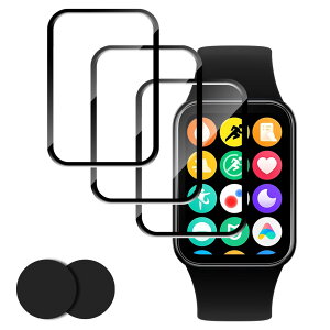 �y3���Z�b�g�zFor Xiaomi Smart Band 8 Pro �t�B���� �V���I�~ �X�}�[�g�o���h band 8 pro �p �ی�t�B���� Freesun 9H�d�x 3D�ȖʃJ�o�[ �t���ی� �Ռ��z�� ��t�ȒP �C�A�Ȃ� �w��h�~ �����z�� Xiaomi Mi Ban