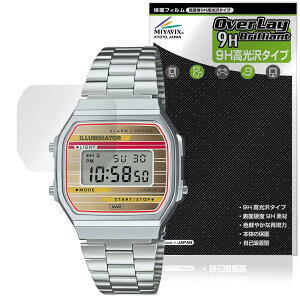�~���r�b�N�X CASIO Collection STANDARD A168WE �Ή� �ی� �t�B���� ���d�x 9H ���� PET�� �����K���X�����̍d�x ���{��