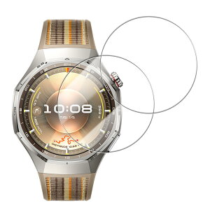KPNS For HUAWEI WATCH GT6 Pro 46mm �K���X�t�B���� �t���ی�t�B���� ���Y���Ɏq�f�ސ� 9H �\�ʍd�x �����K���X �Ϗ��� ��ʕی�t�B���� 2���Z�b�g