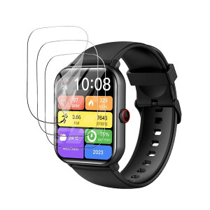 For HOIBAI �X�}�[�g�E�H�b�` �t�B���� �ی�t�B���� �����x ������ ��U�h�~ 24���Ԏ����C���Z�p ���˒ጸ ������ɋ��� TPU���_�� �w��h�~ Smart Watch 1.9�C���` �t���ی�t�B�����y3������z