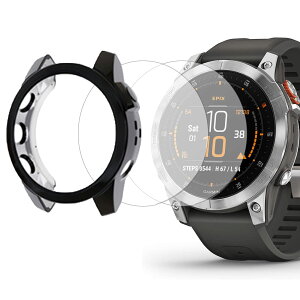 Lamshaw for Garmin Epix Gen 2 �P�[�X, TPU ���b�L �X�N���[���J�o�[ �S�ʕی�o���p�[ �V�F�� �E���ȒP �ϏՌ��� �t�B�b�g�r�b�g �Ή� GARMIN(�K�[�~��) Epix Gen 2 �X�}�[�g�E�H�b�` (���b�L�u���b�N�P�[
