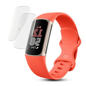 �y�A���`�O���A �t�B���� 2���Z�b�g�zCharge5 / Fitbit Charge6 ��p �t���ی�t�B���� ��TPU�f�ނ��Y�풅�E�A�C�A&�w��h�~�A�S�ʕی������ ���˒ጸ �X�N���b�`�h�~ Fitbit Charge 5 �ی�t�B����