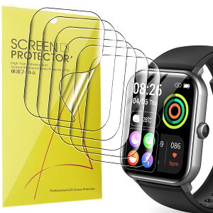 Lamshaw for HOIBAI �X�}�[�g�E�H�b�` �ی�t�B����, [6���g] 4H�d�x TPU �ی�t�B���� �J�o�[ �t���t�B���� �Ή� HOIBAI 1.9�C���`/2.01�C���` �X�}�[�g�E�H�b�`2024�i�����f�� (1.9�C���`-6��)