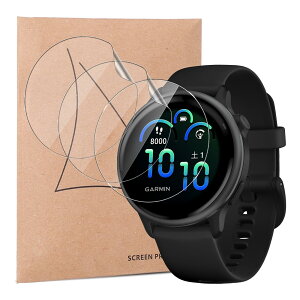 For Garmin Vivoactive 6/Vivoactive 5 �t�B���� �y3���Z�b�g�zGarmin Vivoactive 6�p �ی�t�B���� TPU�f�� �S�ʕی� �����ߗ� 24���Ԏ����C���Z�p �����x�^�b�` �C�A�[�� �w��h�~ �_�炩�� ��ʕی�V�[�g