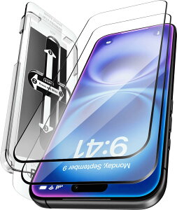 Dome Glass Whitestone 2�� EZ GLASS AR iPhone 17 ProMax [�����͔��˖h�~]�A�O�ʕی� [�ȈՐݒu] �����K���X �X�N���[���ی� �t�B����[2��]