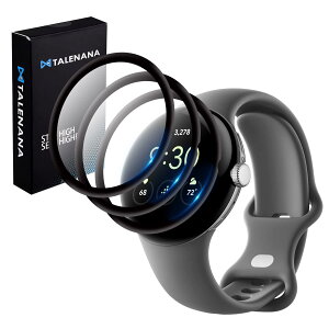 TALENANA Google Pixel Watch 2�p �t�B�����y3���z�O�[�O��Pixel Watch 2/Pixel Watch �ی�t�B���� 3D�Ȗʕی� ��ʕی�t�B���� �Y�f�@�� �S�ʕی� �t���V�[�� �t�B�����J�o�[ �Ռ��z�� ��t�ȒP �C�A�Ȃ�(