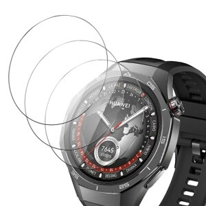 HUAWEI WATCH GT6 Pro �p �K���X�t�B���� �����K���X �ی�t�B���� YANMONGI ���Ɏq���f�� �ϏՌ� �����x�^�b�` �����ߗ� �w��h�~ �C�A���X �\��t���ȒP�y3���Z�b�g�z