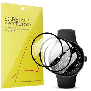 Lamshaw Pixel Watch 4�X�}�[�g�E�H�b�` �ی�t�B����,41mm 45mm�y3���Z�b�g�z�S�ʕی� �t�B���� 3D�S�ʕی� �t���[�g�����x�^�b�`�����ߗ� �h���w��h�~ �Ή� Pixel Watch 4 �X�}�[�g�E�H�b�` (3��, 45mm)