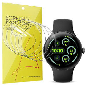 Lamshaw Google Pixel Watch 3 �X�N���[���v���e�N�^�[, [6���g] 4H�d�x TPU �ی�t�B���� �J�o�[ �t���t�B���� �Ή� Google Pixel Watch 3 41mm / 45mm / XL