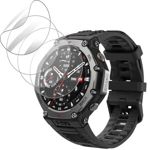 �y2024�V�o��z(4������)For Amazfit T-Rex 3 �t�B���� �yHNWEIWEI�z �t���ی�t�B���� ����0.3mm �Ή� �X�N���[���ی�t�B���� ���˒ጸ �w��ጸ ���{�� �S�ʕی� �ώw�� ������ �����ߗ� Amazfit T-Rex 3