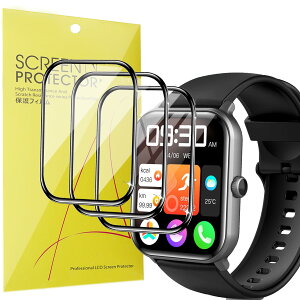 Lamsaw for Vialove �X�}�[�g�E�H�b�` �ی�t�B����,�y3���Z�b�g�z�S�ʕی� �t�B���� 3D�S�ʕی� �t���[�g�����x�^�b�`�����ߗ� �h���w��h�~ �Ή� Vialove kw105 1,9�C���` �X�}�[�g�E�H�b�`�p (3��)