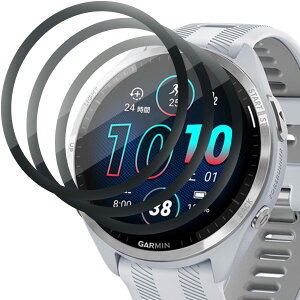 Miimall�y3���Z�b�g�zForerunner 965 �t�B���� PMMA+PC���� �t���ی�t�B���� �w��h�~ �C�A�Ȃ������ߗ� �ȒP�\�t �K�[�~�� Forerunner 965 Forerunner 965 �ی�t�B����(�u���b�N)